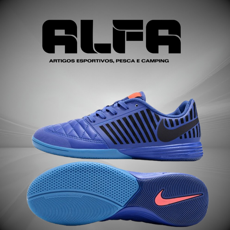 Chuteira de Futsal Nike Lunar Gato 2 Azul (COM BRINDES EXCLUSIVOS)