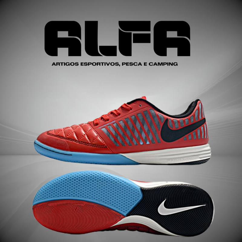 Chuteira de Futsal Nike Lunar Gato 2 Vermelha(COM BRINDES EXCLUSIVOS)