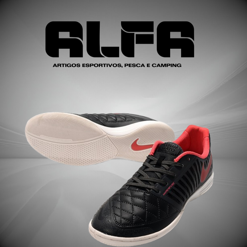 Chuteira de Futsal Nike Lunar Gato 2 Pretas (COM BRINDES EXCLUSIVOS)