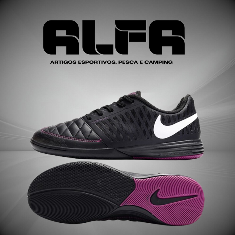 Chuteira de Futsal Nike Lunar Gato 2 Pretas (COM BRINDES EXCLUSIVOS)