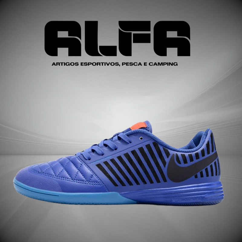 Chuteira de Futsal Nike Lunar Gato 2 Azul (COM BRINDES EXCLUSIVOS)