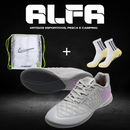 Chuteira de Futsal Nike Lunar Gato 2 Prata (COM BRINDES EXCLUSIVOS)