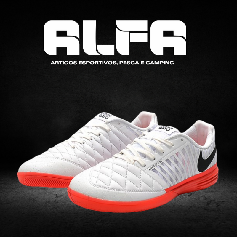 Chuteira de Futsal Nike Lunar Gato 2 Brancas (COM BRINDES EXCLUSIVOS)