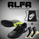 Chuteira de Futsal Nike Lunar Gato 2 Pretas (COM BRINDES EXCLUSIVOS)