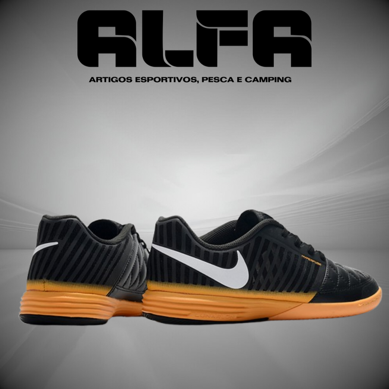 Chuteira de Futsal Nike Lunar Gato 2 Pretas (COM BRINDES EXCLUSIVOS)