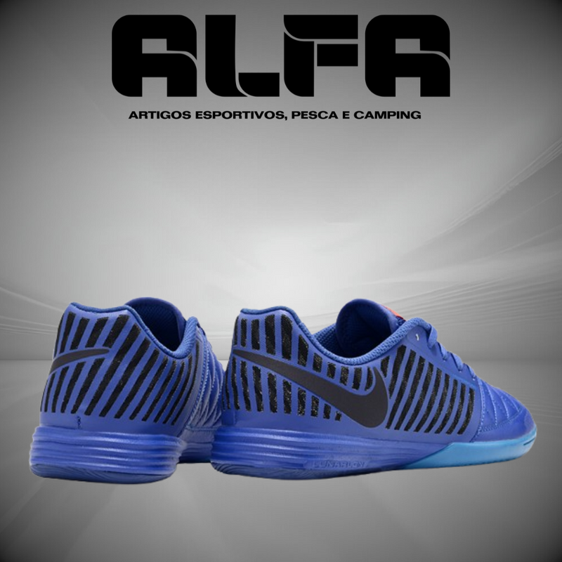 Chuteira de Futsal Nike Lunar Gato 2 Azul (COM BRINDES EXCLUSIVOS)