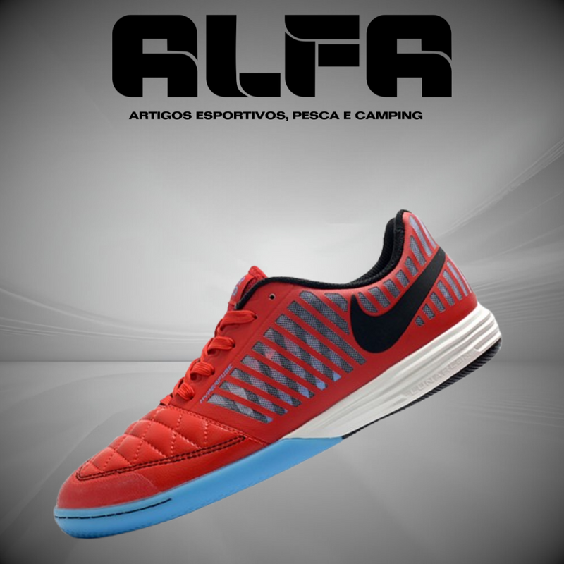 Chuteira de Futsal Nike Lunar Gato 2 Vermelha(COM BRINDES EXCLUSIVOS)