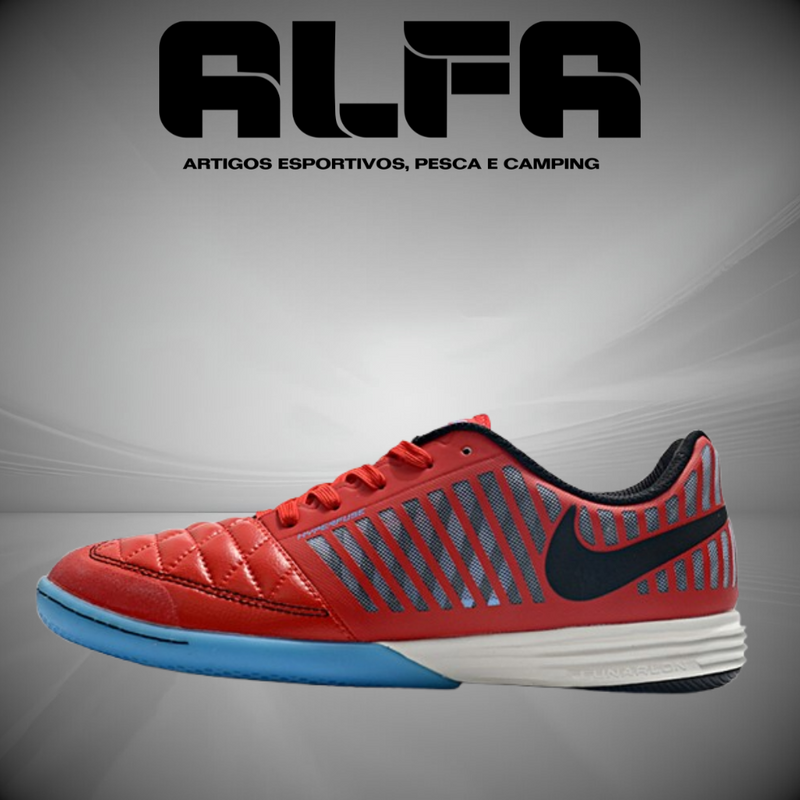 Chuteira de Futsal Nike Lunar Gato 2 Vermelha(COM BRINDES EXCLUSIVOS)