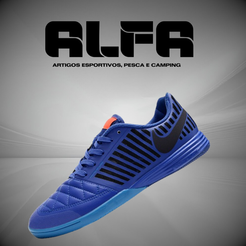 Chuteira de Futsal Nike Lunar Gato 2 Azul (COM BRINDES EXCLUSIVOS)