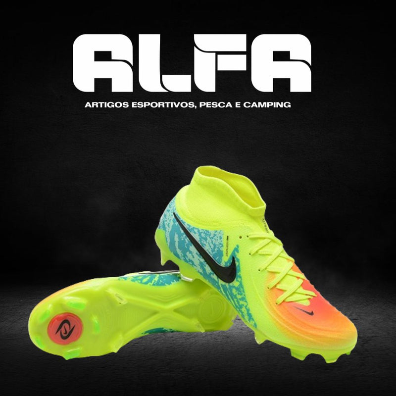 Chuteira Campo Nike Phantom Luna Elite FG Verde + BRINDES EXCLUSIVOS