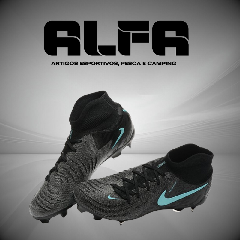 Chuteira Campo Nike Phantom Luna Elite FG Preta + BRINDES EXCLUSIVOS