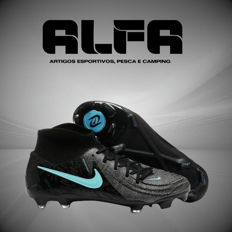 Chuteira Campo Nike Phantom Luna Elite FG Preta + BRINDES EXCLUSIVOS