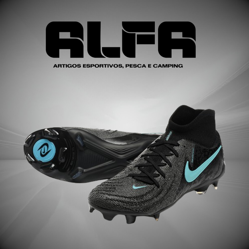 Chuteira Campo Nike Phantom Luna Elite FG Preta + BRINDES EXCLUSIVOS