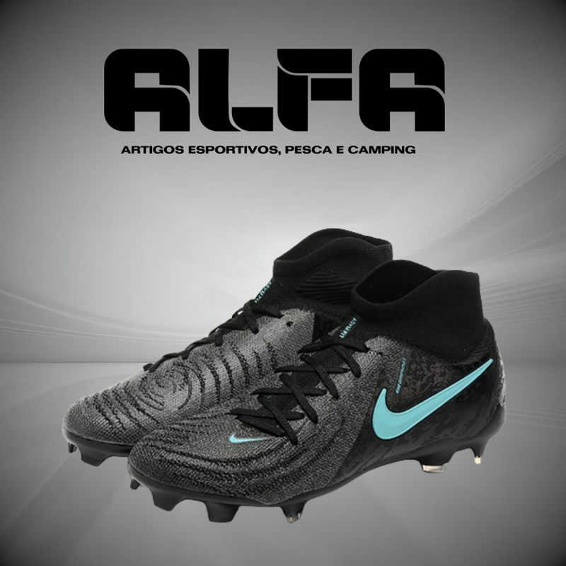 Chuteira Campo Nike Phantom Luna Elite FG Preta + BRINDES EXCLUSIVOS