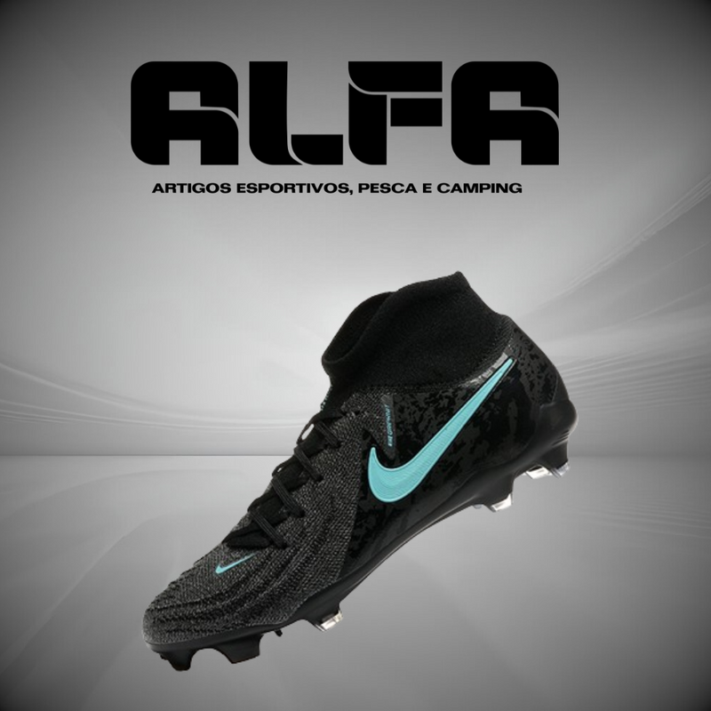 Chuteira Campo Nike Phantom Luna Elite FG Preta + BRINDES EXCLUSIVOS