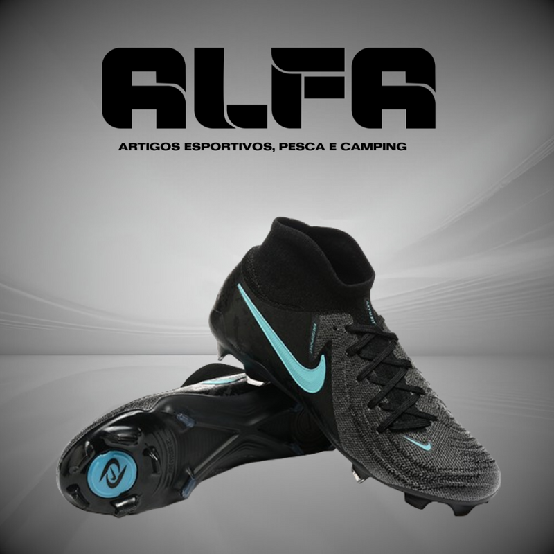 Chuteira Campo Nike Phantom Luna Elite FG Preta + BRINDES EXCLUSIVOS