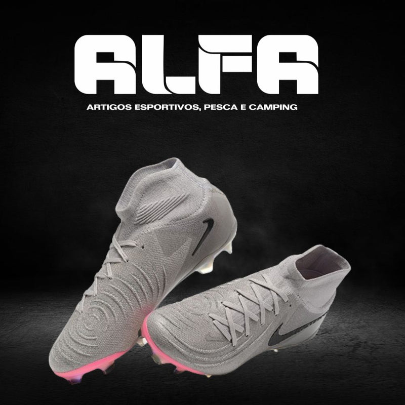 Chuteira Campo Nike Phantom Luna Elite FG Cinza + BRINDES EXCLUSIVOS