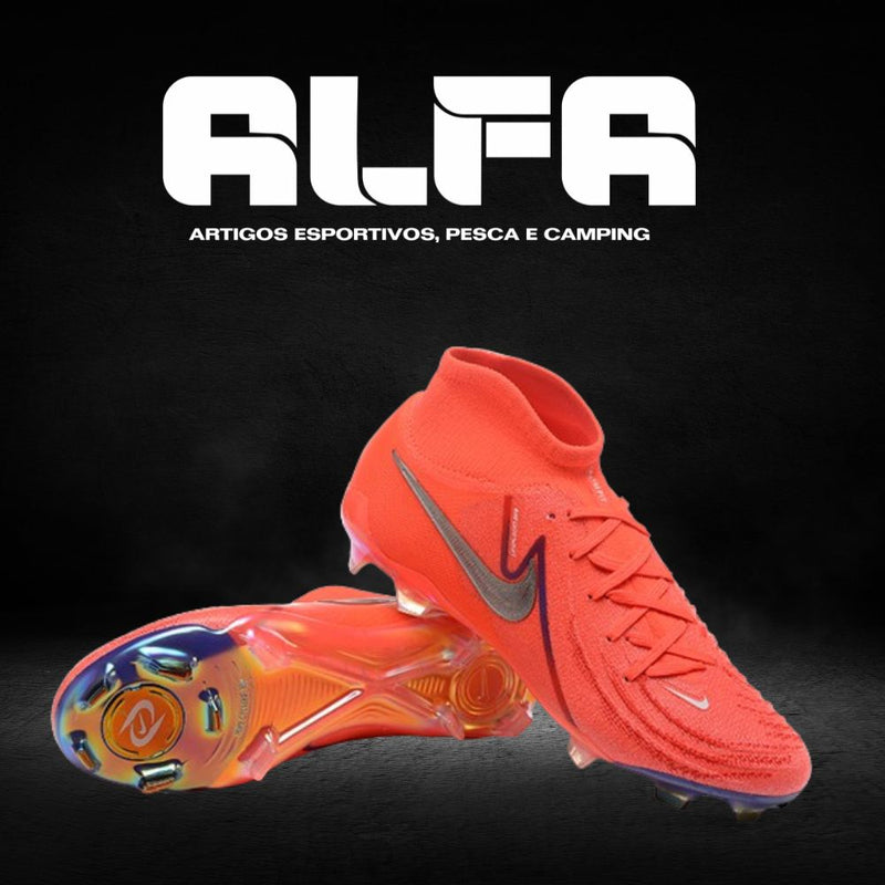 Chuteira Campo Nike Phantom Luna Elite FG Salmão + BRINDES EXCLUSIVOS