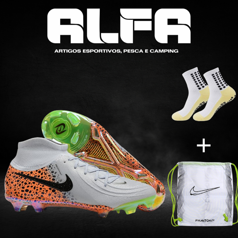 Chuteira Campo Nike Phantom Luna Elite FG Eletric + BRINDES EXCLUSIVOS