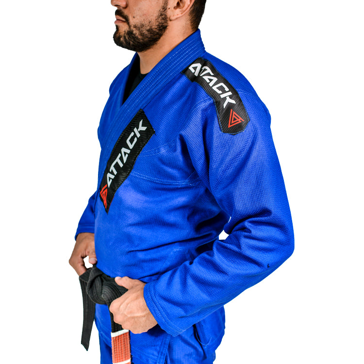 Kimono Jiu Jitsu Trançado Adulto - ATTACK 2.0 AZUL