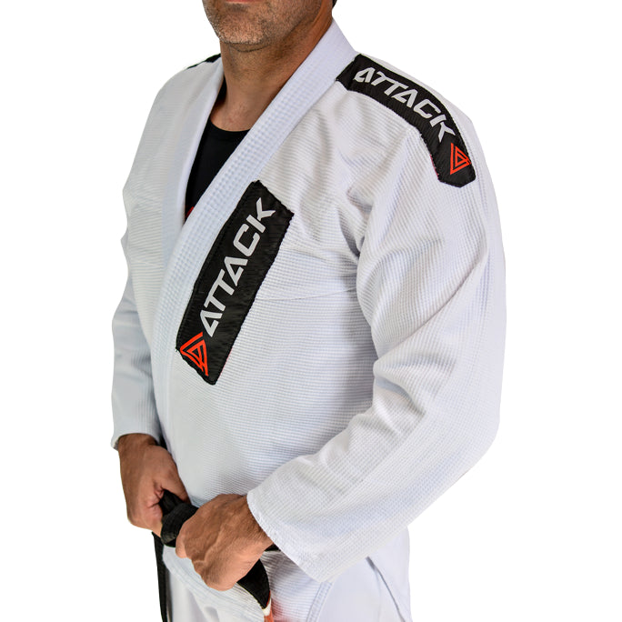 Kimono Jiu Jitsu Trançado Adulto - ATTACK 2.0 BRANCO