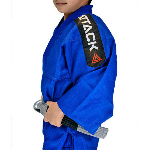 Kimono Infantil Jiu Jitsu e Judô AZUL + Faixa Branca